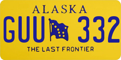 AK license plate GUU332