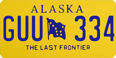 AK license plate GUU334