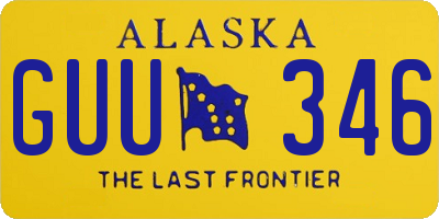 AK license plate GUU346