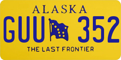 AK license plate GUU352