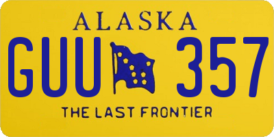 AK license plate GUU357