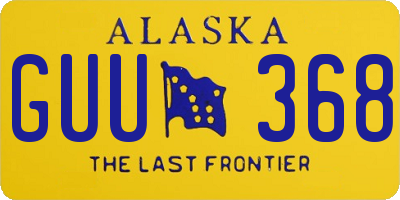 AK license plate GUU368