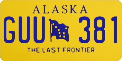 AK license plate GUU381
