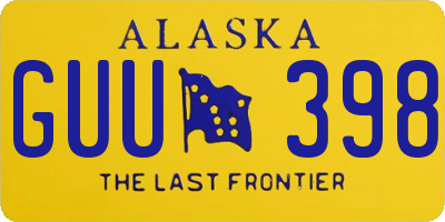 AK license plate GUU398