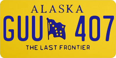 AK license plate GUU407