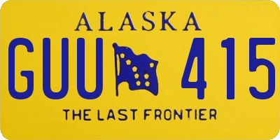 AK license plate GUU415