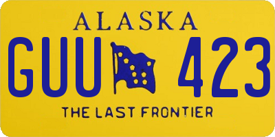 AK license plate GUU423