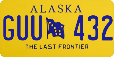 AK license plate GUU432