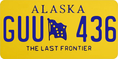 AK license plate GUU436