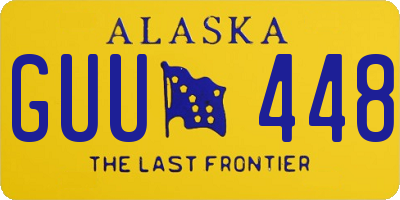 AK license plate GUU448