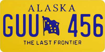AK license plate GUU456