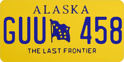 AK license plate GUU458