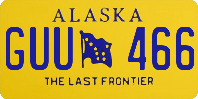 AK license plate GUU466