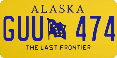 AK license plate GUU474