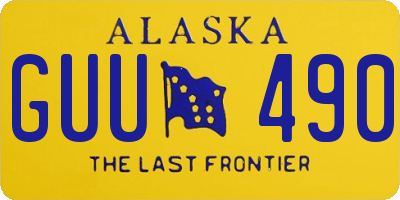 AK license plate GUU490
