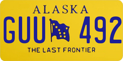 AK license plate GUU492