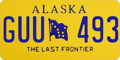 AK license plate GUU493