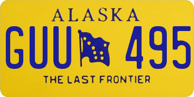 AK license plate GUU495