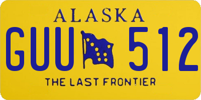AK license plate GUU512