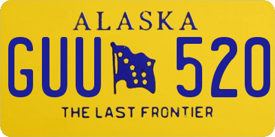 AK license plate GUU520