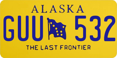 AK license plate GUU532