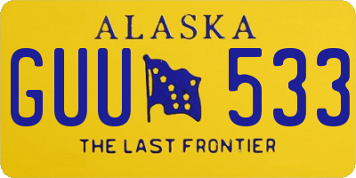 AK license plate GUU533