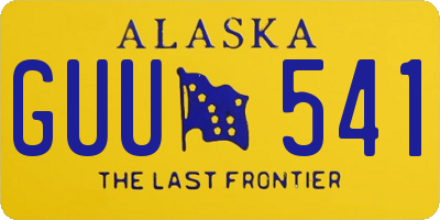 AK license plate GUU541