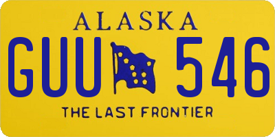 AK license plate GUU546