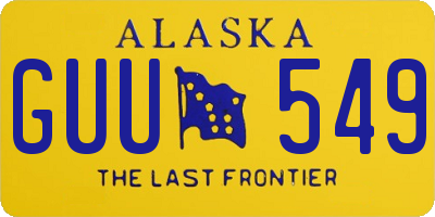AK license plate GUU549