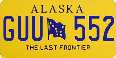 AK license plate GUU552