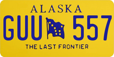 AK license plate GUU557