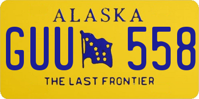 AK license plate GUU558