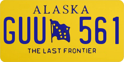 AK license plate GUU561