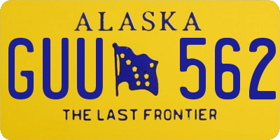 AK license plate GUU562