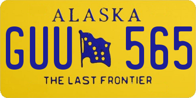 AK license plate GUU565