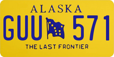 AK license plate GUU571