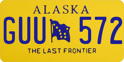 AK license plate GUU572