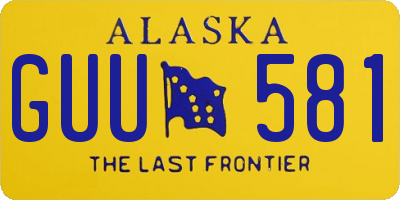 AK license plate GUU581