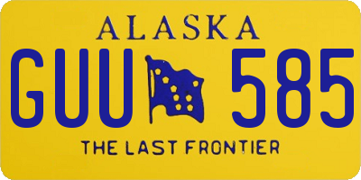 AK license plate GUU585