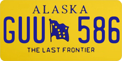 AK license plate GUU586