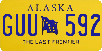 AK license plate GUU592