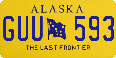 AK license plate GUU593