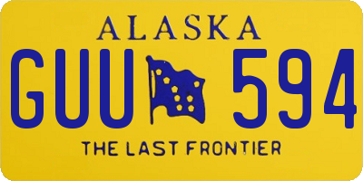 AK license plate GUU594