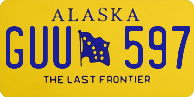 AK license plate GUU597