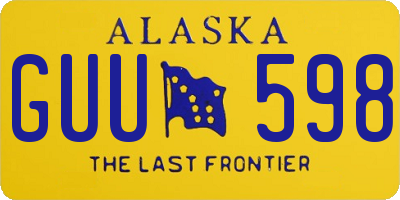 AK license plate GUU598