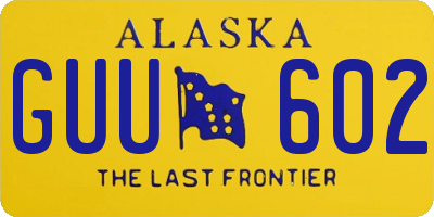 AK license plate GUU602