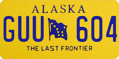 AK license plate GUU604