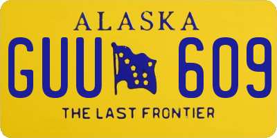 AK license plate GUU609