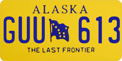 AK license plate GUU613