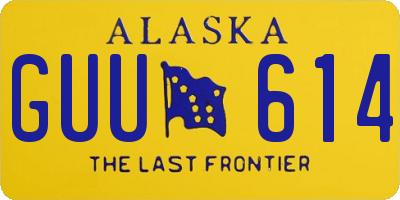 AK license plate GUU614